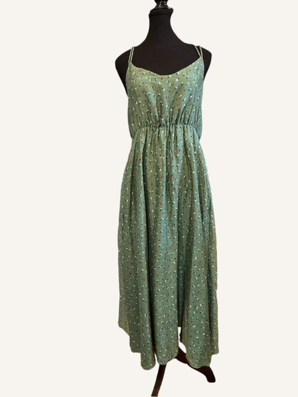 Outerknown La Luna Cami Dress Silk Cotton Floral Midi M - Picture 9 of 9